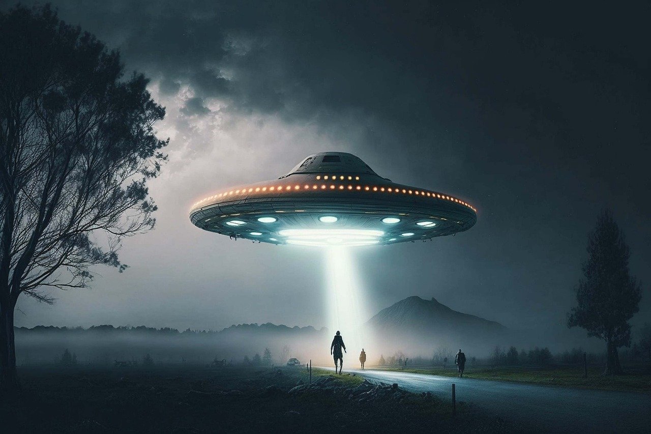 ai generated, alien abduction, ufo